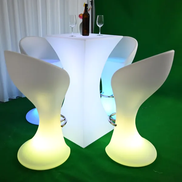 Moon Shape Bar Chair /Rechargeable Rgb Colors Glow Night Club Furniture Chair Illuminated Led Fancy Bar Furniture Sets