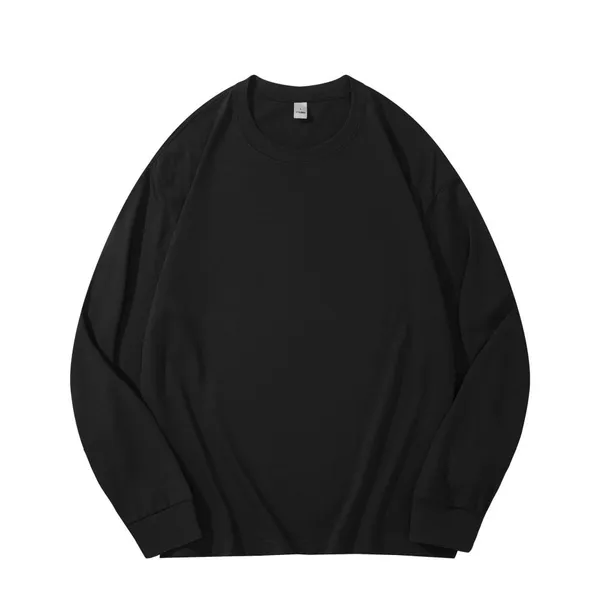 Long-sleeved Cotton T-shirt With a Round Neckline photo-3
