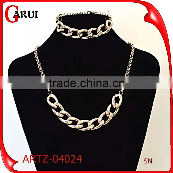 Woman Jewellery 2016 Big Necklace Dubai Gold Jewelry Set photo-2