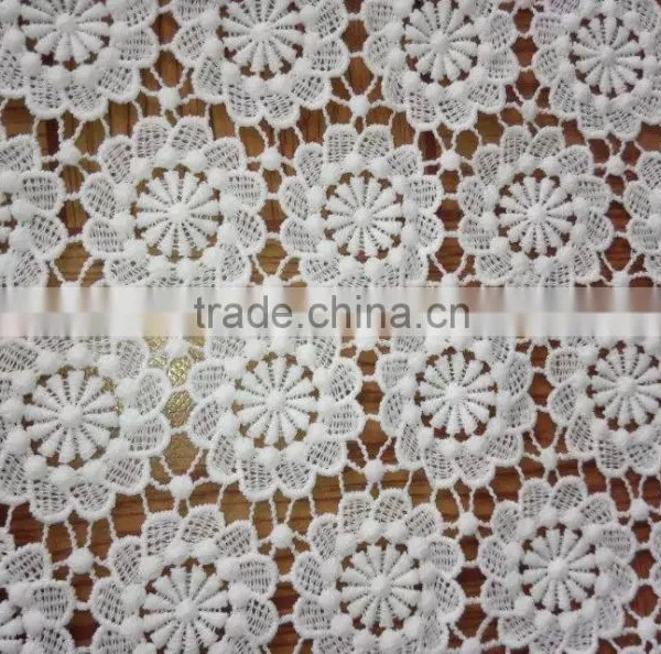 2016 Embroidery Lace Fabric Milk Silk Water Soluble Full Lace for Garment Accessory photo-3