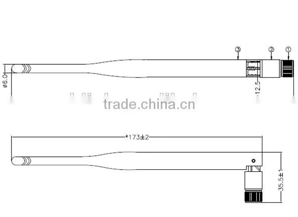 2.4 & 5 GHz 4 DBi Dual Band Indoor Omni-Directional Wireless WiFi Rubber Duck Dipole Antenna photo-2