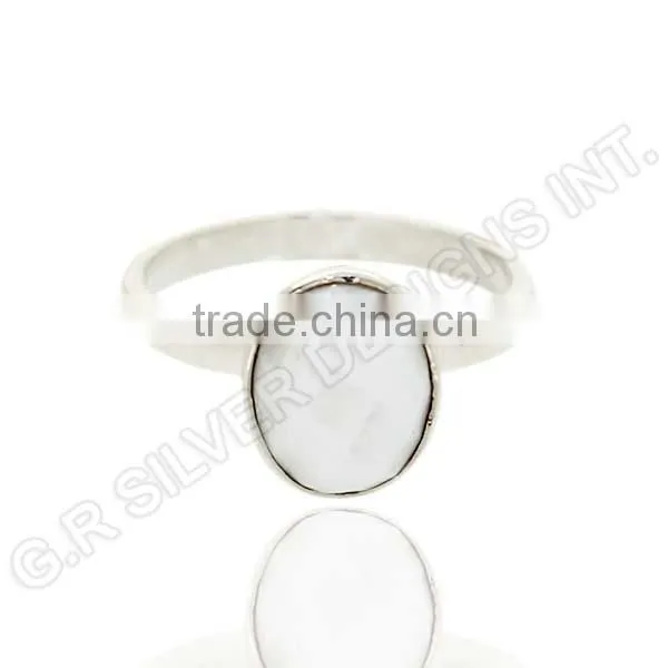 Pearl Gemstone Rings Jewellery,925 Sterling Silver Wholesale Rings Jewelry photo-3