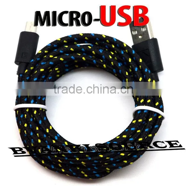 Steady and Durable 1m 2m 3m Braided Micro USB Cable Data Transfer and Power Charge for Micro USB Mobiles photo-4