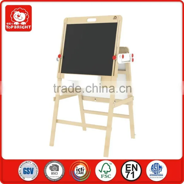 Fashion Kids Wooden Toy Tergum Chalkboard and Whiteboard Blackboard Folding Kids Erasable Magic Magnetic Drawing Board