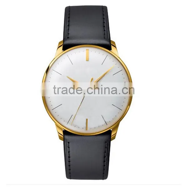 Luxury Women Men 3atm Quartz Stainless Steel Back Watch photo-4