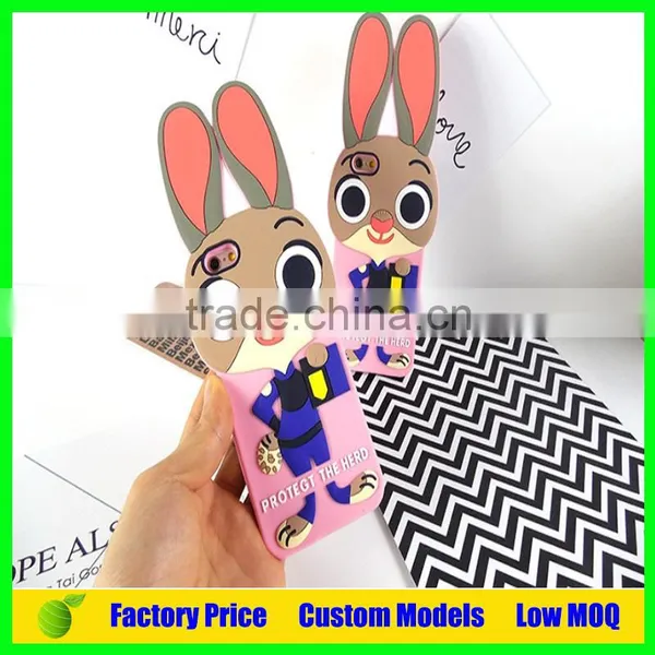 Rabbit Silicone 3d Phone Case for Iphone 6 Plus Cell Phone Case Back Cover photo-6