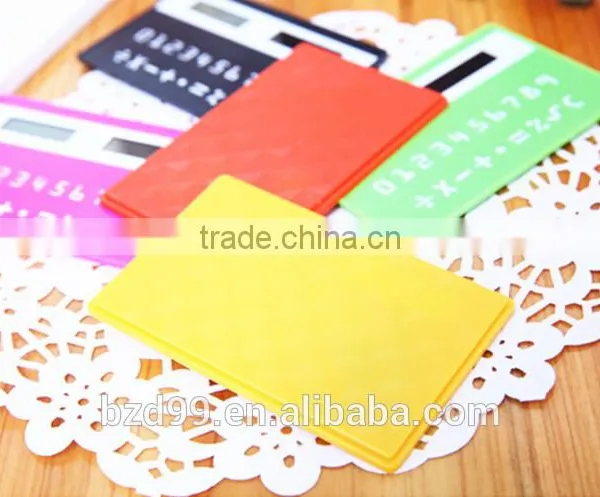 Promotional Solar Power Card Shape Mini Custom Made Calculator / Electronic Gift Logo Custom Printed OEM Manufacturer photo-5