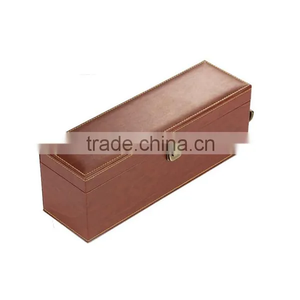 High End Single Bottle Leather Wine Gift Box photo-4