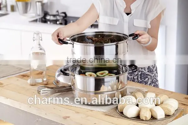 Kitchenware Set 2 Layers Stainless Steel 0.5mm Food Steamer photo-2