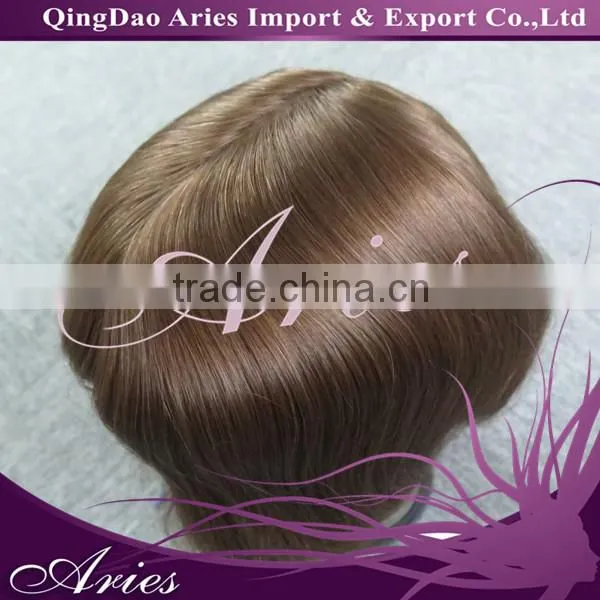 Customized French Lace Toupee, European Hair Texture Bleached Knots Hair System for Men photo-3