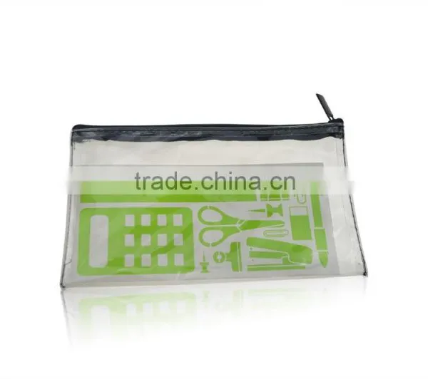 Customized Logo Printed Zip Top Slide Zipper PVC Bag for Pencil photo-2