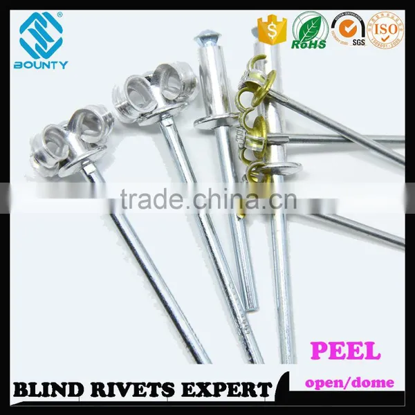 HOT SELLING OPEN END MANUFACTURER TRUSS HEAD AL/ST POP PEEL TYPE RIVETS photo-4
