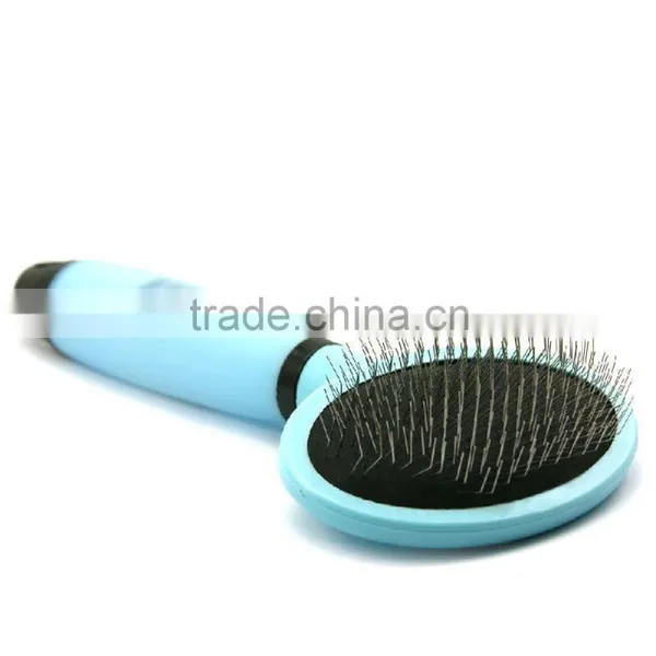 Pink/Blue Dog Cat Fur Comb Brush Long Short Hair Grooming Thin Pin Shedding Tool photo-3