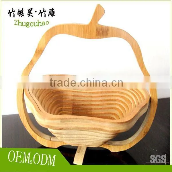Factory Price Direct Selling Eco-friendly Older Bamboo Fruit Basket photo-2