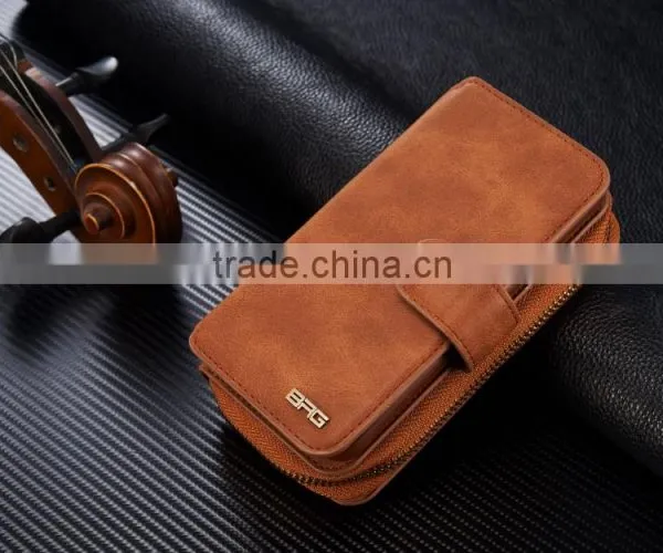 Best Selling Multifunction Leather Case Cover Zipper Wallet Case With Mirror For IPhone 6/6S Plus photo-4