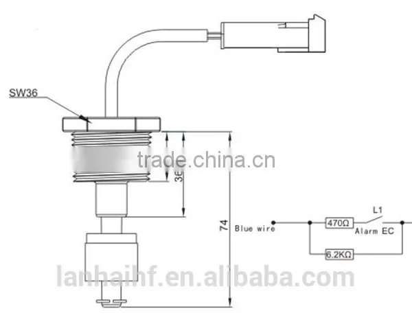 Cooling Water Level Alarm /Engine Cooling water alarm sensor