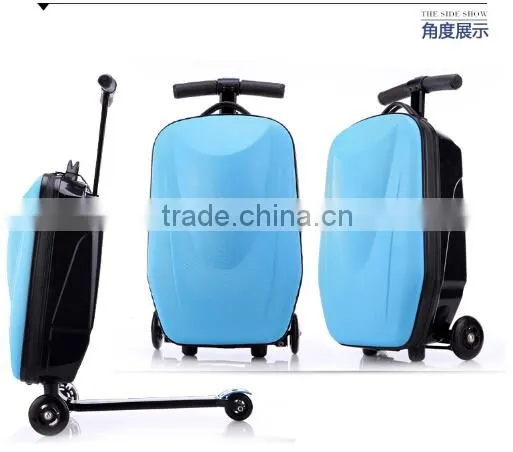 Light Blue Hard Travel Scooter Bag