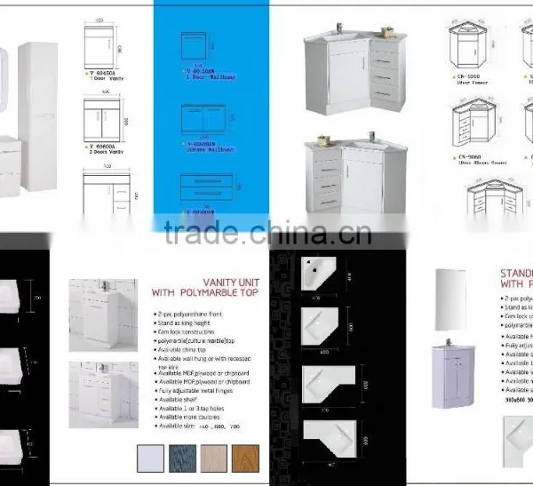 Modern Vanity Cabinet With Conner Artificial Stone Basin photo-5