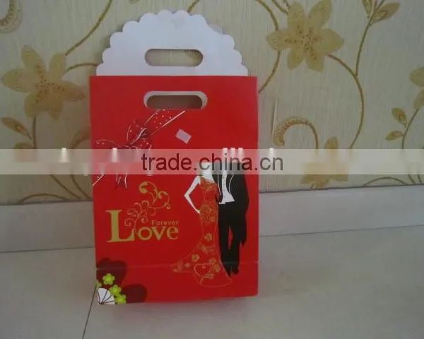 Red Color Printing Paper Bags Paper Bags for Packing Nourishment Red Paper Bag photo-4