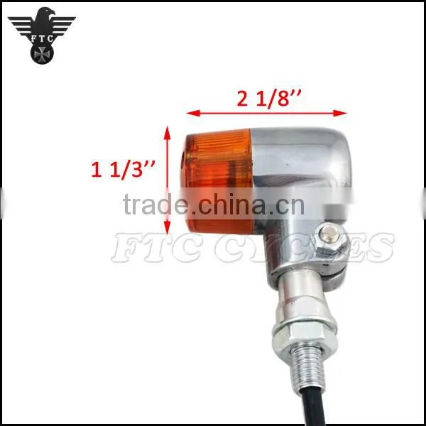 Old Retro Style Polished Aluminum Turn Light for Harley Motorcycle photo-6