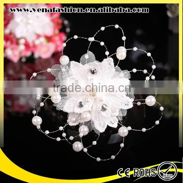 White Flower Ladies Fancy Elite Hair Clips for Haidresser photo-6