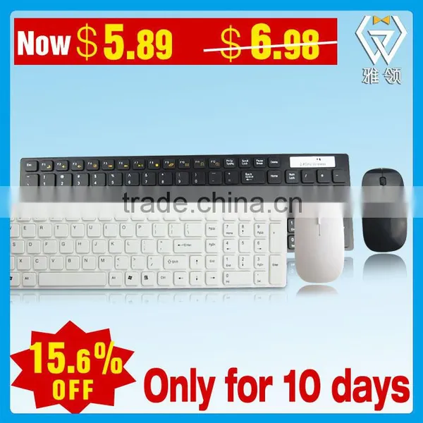 2.4Ghz Wireless Desktop Laptop Computer Keyboard Mouse Combos photo-2
