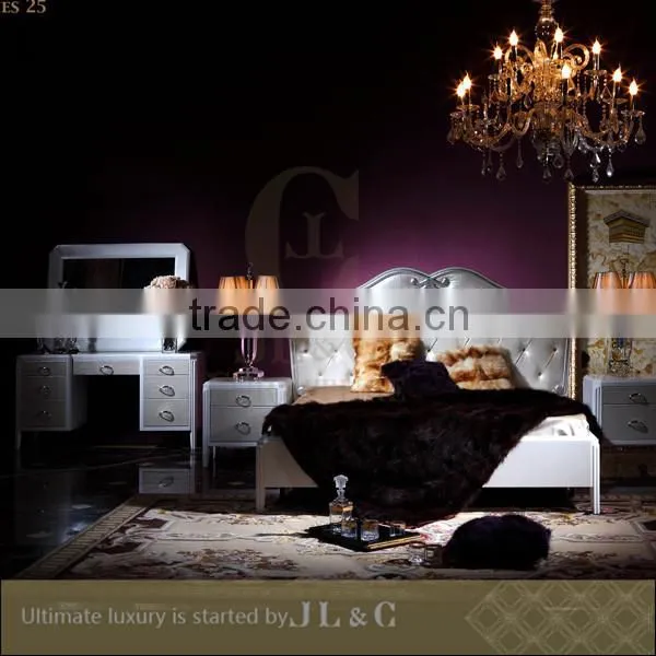 JM25-01 Rectangular Pure White Mirror for Luxury Bedroom Sets-JLC Luxury Home Furniture photo-3
