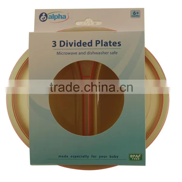 3 Pack Semi Disposable Divided Plates
