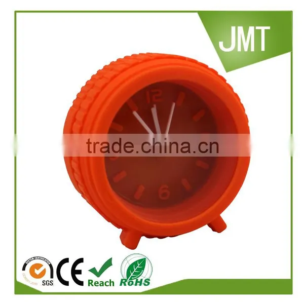 Unique Design Small Tyre Shape Silicone Alarm Clock photo-2