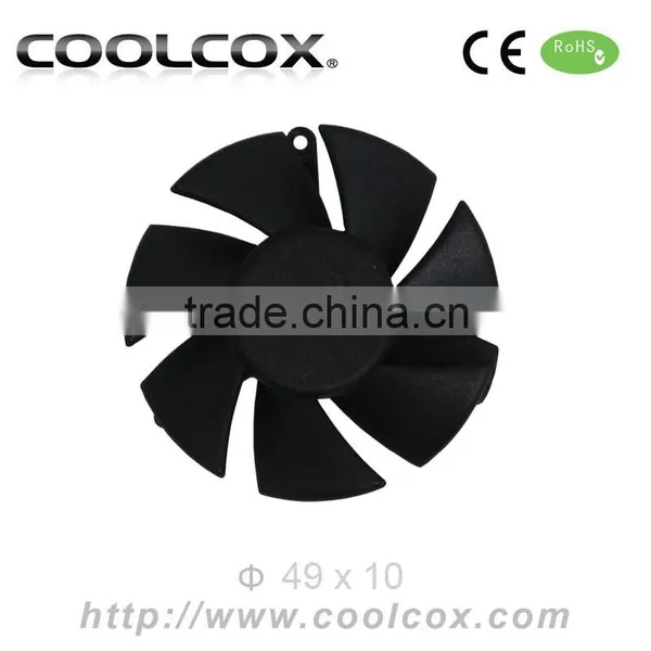CoolCox 49x10mm Frameless Fan,graphic Card Cooling Fan,49mm Bladeless Fan,dc Brusheless Fan 50mm
