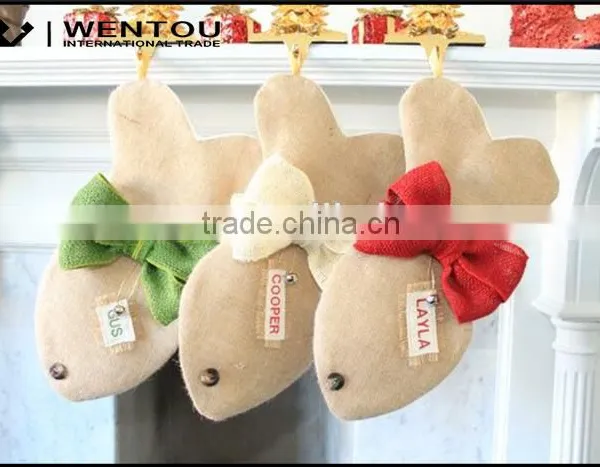 Wholesale Burlap Cat Fish Christmas Stocking photo-4