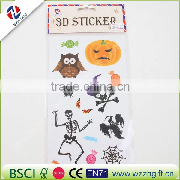 Halloween Pumpkins & Green Ghost Large Temporary Tattoos Cute Big Tattoo Stickers photo-2