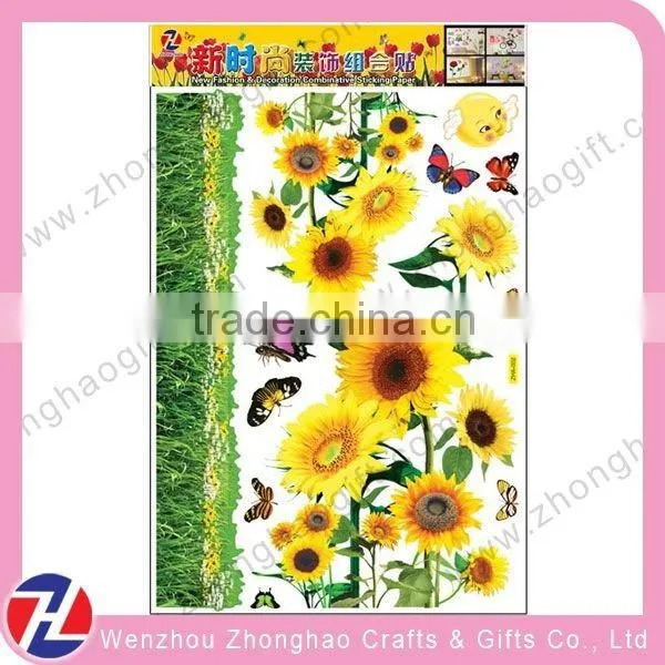 Sun Flower Wallpaper Sticker for Home Decoration photo-3