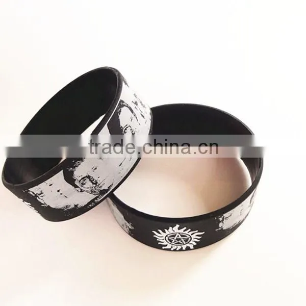 2014 Fashionable and Popular Chain Silicon Bracelet With Ribbon,silicone Wristbands photo-6