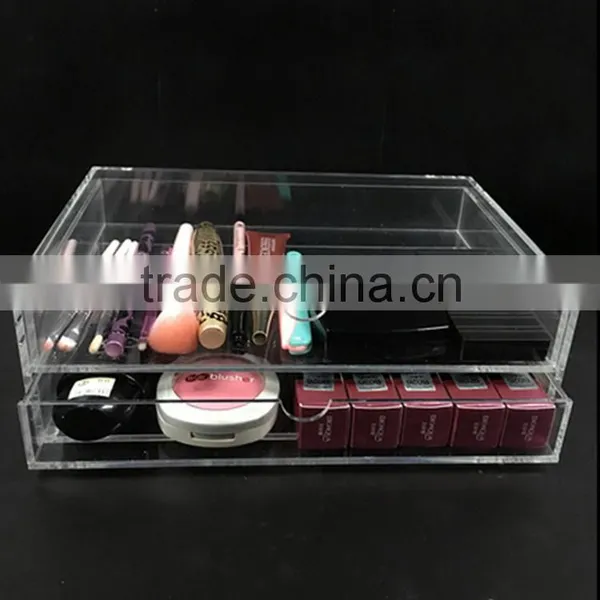 Customized OEM ODM Accepted High Clear Acrylic Material Cosmetic Storage Box photo-2