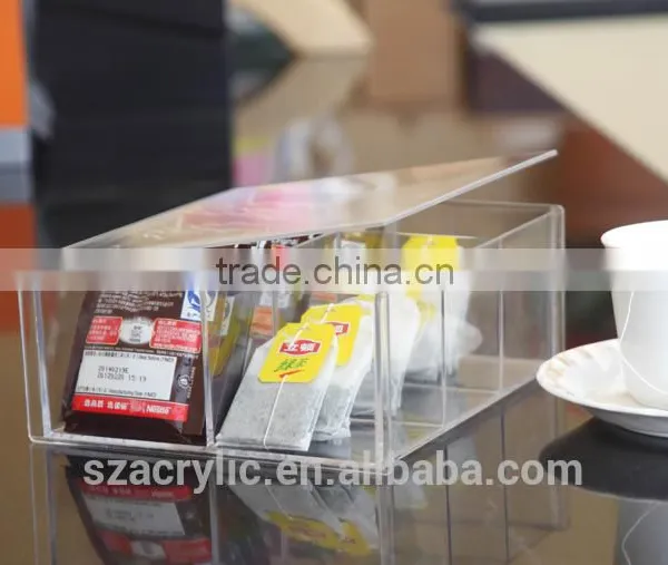 Unique High Transparent Acrylic Tea-bag Box Acrylic Small Tea Box Wholesale photo-2