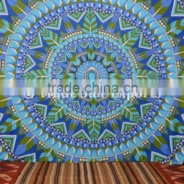 Large Indian Tribal Ombre Mandala Hippie Bohemiean Cotton Bedding Home Decor Bedspread photo-2