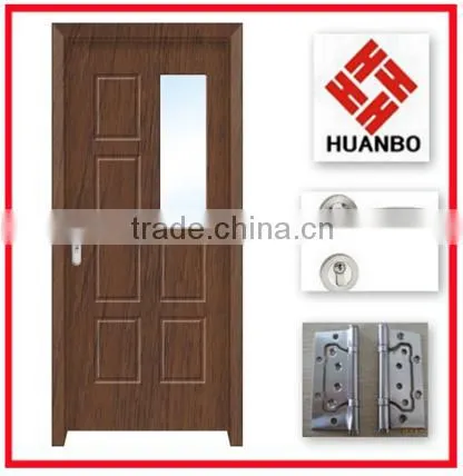 2015 New Design Pvc Mdf Wooden Doors and Windows