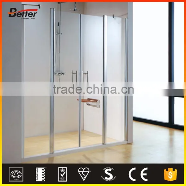 Aluminum Frame Barn Bathtub Glass Shower Doors