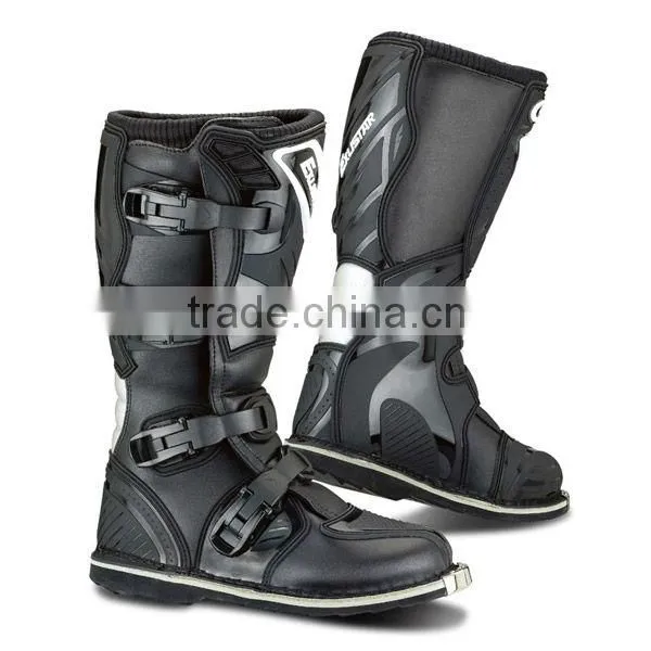 Four Buckcle, off Road Motorcycle Black Boots