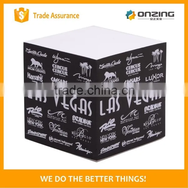 100gsm Woodfree Paper 4 Sides Logo Printing Memo Cube Note Pad photo-2