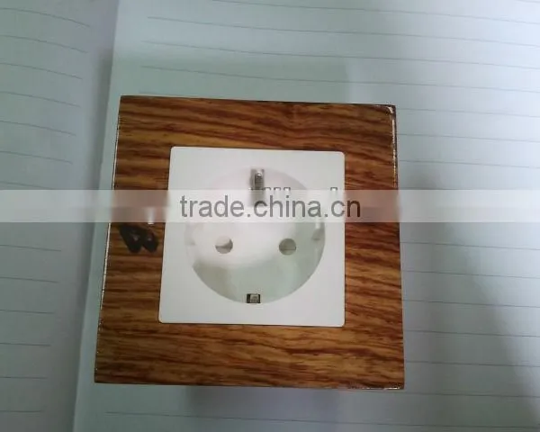 Shukou 13A socket,Wooden panel socket
