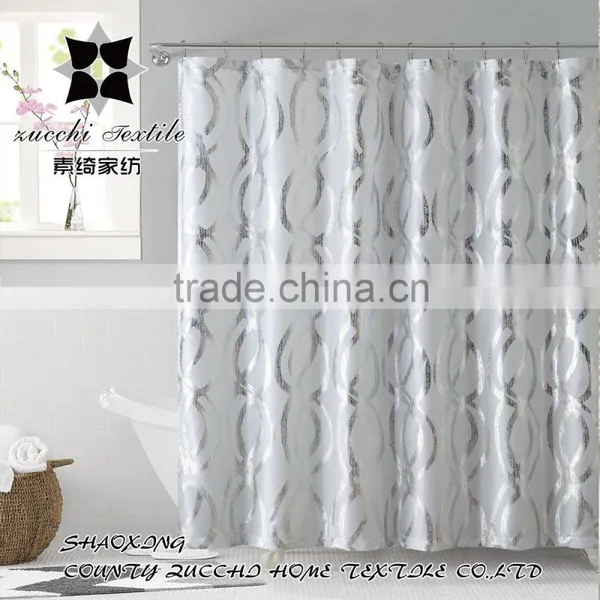 100% Polyester for Bathroom the Shower Curtain in Bloom and Bright Color New Style