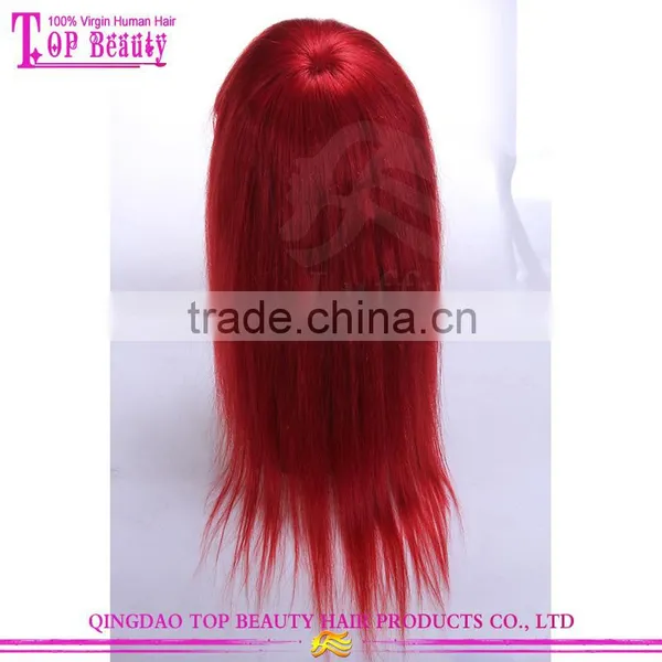 High Quality Wholesale Price Brazilian Virgin Hair Red Wig Straight Red Human Hair Wig photo-4
