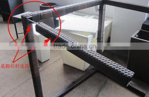 Rattan Dining Table Chair Set photo-5