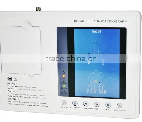 3 Channel 12 Lead Color Screen ECG EKG Machine Electrocardiograph by Wholesale Price photo-3