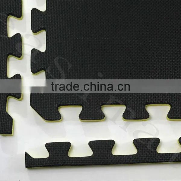 Black Yellow Martial Arts Kick Boxing Gym Mats 40mm photo-5