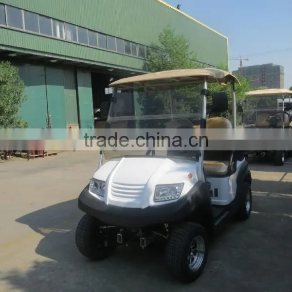 White 2 Seat Electric Golf Carts With a Small Rear Cargo photo-5