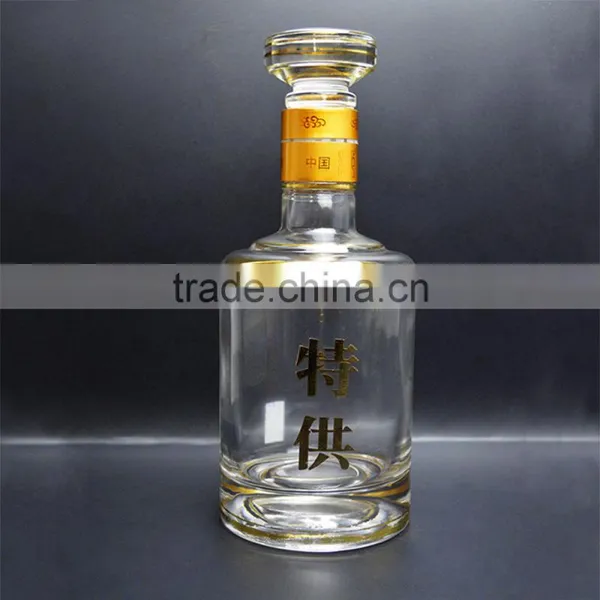 Wholesale Hot Sales Clear Whiskey Glass Bottle