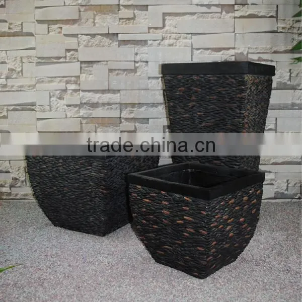 Different Style Home Garden Handmade Black Stone Molds Garden Resin Flower Pot photo-2